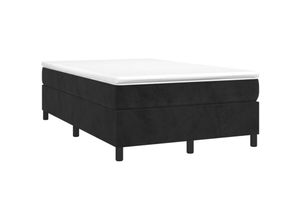 8720287237716 - Bonnevie - BoxspringbettDoppelbett Schwarz 120x200 cm Samt vidaXL