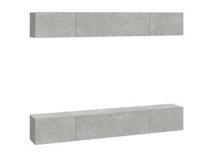 8720287103394 - Bonnevie - TV-Wandschränke 4 Stk TV-Schrank Betongrau 100x30x30 cm vidaXL