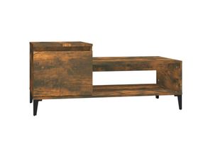 8720287225058 - Bonnevie - Couchtische Kaffeetisch Räuchereiche 100x50x45 cm Holzwerkstoff vidaXL