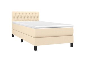 8720287449348 - BoxspringbettSchlafzimmerbett mit Matratze Creme 90x200 cm Stoff vidaXL880056 8720287449348 - BoxspringbettSchlafzimmerbett mit Matratze Creme 90x200 cm Stoff vidaXL880056