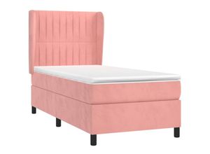 8720287431787 - Vidaxl - Boxspringbett mit Matratze Rosa 80x200 cm Samt