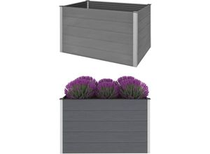 8718475568698 - Garten-Hochbeet，Blumenkasten WPC 150x100x91 cm Grau vidaXL