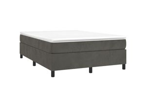 8720845551759 - Bonnevie - BoxspringbettDoppelbett mit Matratze Dunkelgrau 140x190 cm Samt vidaXL 8720845551759 - Bonnevie - BoxspringbettDoppelbett mit Matratze Dunkelgrau 140x190 cm Samt vidaXL