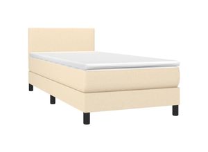 8720287445180 - BoxspringbettSchlafzimmerbett mit Matratze Creme 80x200 cm Stoff vidaXL762952