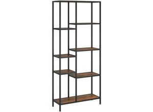 8720286563144 - Bonnevie - BücherregalStandregal 80x30x180 cm Stahl und Holzwerkstoff vidaXL