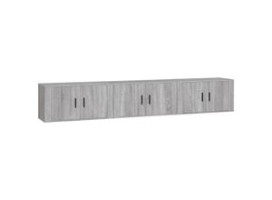 8720845898489 - Bonnevie - TV-Wandschränke 3 Stk TV-Schrank Grau Sonoma 80x345x40 cm vidaXL