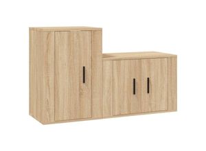 8720845898779 - Bonnevie - 2-tlg TV-Schrank-SetTV-MöbelTV-Möbel Sonoma-Eiche Holzwerkstoff vidaXL