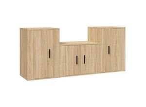 8720845898694 - Bonnevie - 3-tlg TV-Schrank-SetTV-MöbelTV-Möbel Sonoma-Eiche Holzwerkstoff vidaXL