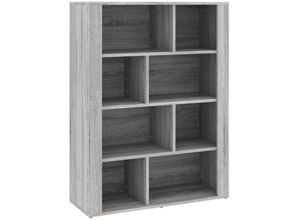 8720287223948 - Bonnevie - SideboardKommode Grau Sonoma 80x30x106 cm Holzwerkstoff vidaXL