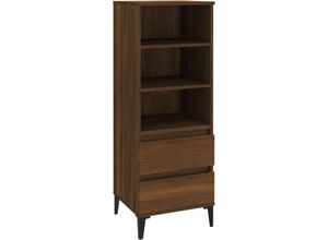 8720287225874 - Bonnevie - HighboardKommode Braun Eichen-Optik 40x36x110 cm Holzwerkstoff vidaXL