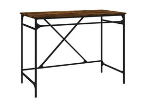 8720845742218 - Bonnevie - ComputertischSchreibtisch Räuchereiche 100x50x75 cm Holzwerkstoff und Eisen vidaXL