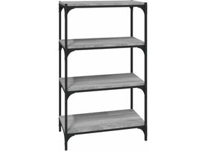 8720287197126 - Bonnevie - BücherregalStandregal Grau Sonoma 60x33x100 cm Holzwerkstoff und Stahl vidaXL