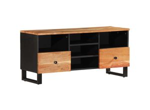 8720845724825 - Bonnevie - TV-SchrankTV-Möbel 100x33x46 cm Massivholz Akazie und Holzwerkstoff vidaXL