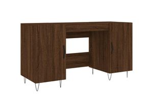 8720845945800 - Bonnevie - ComputertischSchreibtisch Braun Eichen-Optik 140x50x75 cm Holzwerkstoff vidaXL