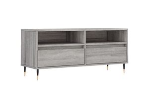 8720845874612 - Bonnevie - TV-SchrankTV-Möbel Grau Sonoma 100x345x445 cm Holzwerkstoff vidaXL