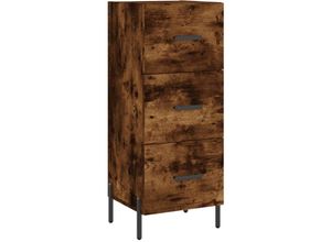 8720845867881 - Bonnevie - SideboardKommode Räuchereiche 345x34x90 cm Holzwerkstoff vidaXL