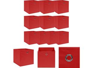 8721031231677 - The Living Store Aufbewahrungsboxen 10 Stk Rot 32x32x32 cm Stoff - Ordnungshelfer - Rot 8721031231677 - The Living Store Aufbewahrungsboxen 10 Stk Rot 32x32x32 cm Stoff - Ordnungshelfer - Rot