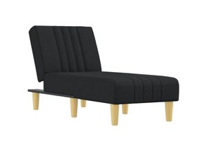8720845847401 - Bonnevie - Chaiselongue Schwarz Stoff vidaXL484516 8720845847401 - Bonnevie - Chaiselongue Schwarz Stoff vidaXL484516