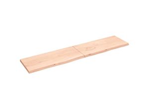 8720845835156 - Bonnevie - TischplatteSchreibtischplatte 220x50x4 cm Massivholz Eiche Unbehandelt vidaXL