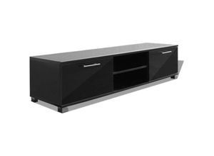 8718475977216 - Bonnevie - TV-SchrankTV-Möbel Hochglanz-Schwarz 120×403×347 cm vidaXL