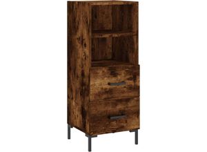 8720845868444 - Bonnevie - SideboardKommode Räuchereiche 345x34x90 cm Holzwerkstoff vidaXL