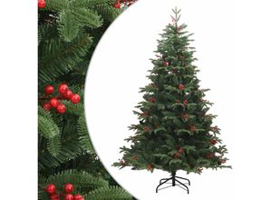 8721012117907 - Vidaxl - Künstlicher Weihnachtsbaum Klappbar mit Zapfen & Beeren 240 cm