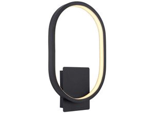 9007371432349 - Wandleuchte Außenleuchte LED Außenlampe ALU IP44 Schwarz Metall Schwarz H 32 cm