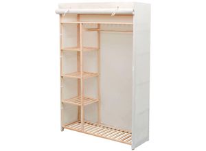 8718475505648 - vidaXL - Kleiderschrank - Stoff - und - Kiefer - 110x40x170 - cm