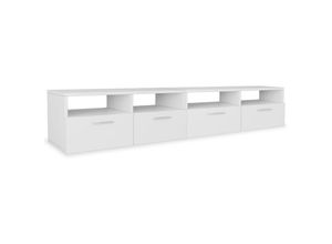 8718475599586 - Bonnevie - 2 Stk TV-Schränke TV-Möbel Holzwerkstoff 95x35x36 cm Weiß vidaXL