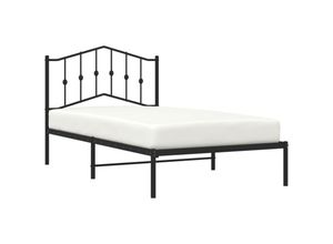 8721012210929 - Bonnevie - BettgestellSchlafzimmerbett mit Kopfteil Metall Schwarz 100x190 cm vidaXL176151