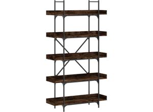 8721012194816 - Bonnevie - Bücherregal 5 Böden Räuchereiche 100x33x1805 cm Holzwerkstoff vidaXL449392 8721012194816 - Bonnevie - Bücherregal 5 Böden Räuchereiche 100x33x1805 cm Holzwerkstoff vidaXL449392