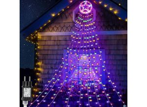 9475631356412 - Swanew - led Lichterkette Weihnachtsbaum Geburtstag Weihnachts Baummantel Xmas 8 Modi rgb