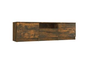 8720286968284 - Bonnevie - TV-SchrankTV-Möbel Räuchereiche 140x35x40 cm Holzwerkstoff vidaXL