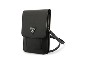 3666339050498 - Guess Wallet Saffiano Triangle Logo Handytasche – Smartphone- und Zubehörtasche (schwarz)