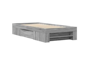 8721102855290 - Vidaxl - Bettgestell Grau Sonoma 90x190 cm Holzwerkstoff