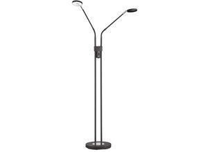 4052231400384 - - Stehleuchte Wohnzimmerlampe led Standlampe Dimmbar 2-Flammig h 150 cm Schwarz