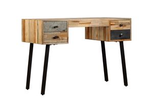 8718475577409 - Bonnevie - ComputertischSchreibtisch Wiederverwertetes Teak Massivholz 110 × 50 × 76 cm vidaXL