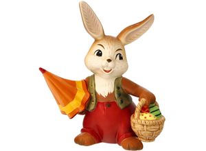 4005169360718 - Osterhase GOEBEL Bald bin ich da Dekofiguren Gr B H T 85 cm x 125 cm x 15 cm bunt Dekofiguren Sammelfigur Hasenjunge mit Eierkorb und Regenschirm