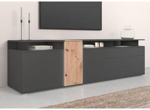 7612887607925 - Lowboard Montana Sideboards Gr B H T 235 cm x 65 cm x 52 cm 1 St schwarz (schwarz artisan) Kommode Breite 235 cm inkl LED-Beleuchtung mit Push-To-Open