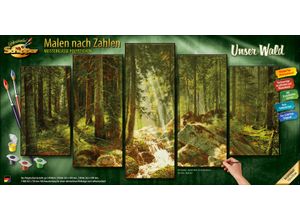 4000887948323 - Malen nach Zahlen SCHIPPER Meisterklasse Polyptychon - Unser Wald Malvorlagen bunt Kinder Basteln Malen Kosmetik Schmuck Made in Germany