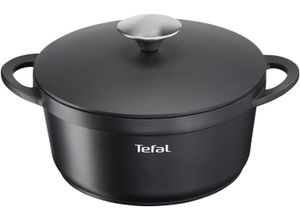 3168430291638 - Schmortopf TEFAL Trattoria Bräter mit Deckel Töpfe Gr 255 l + Ø 20 cm schwarz Antihaftversiegelung für alle Herdarten geeignet Induktion E21844