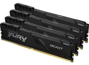 0740617319934 - 16GB (4x4GB) KINGSTON FURY Beast DDR4-3200 CL16 RAM Gaming Arbeitsspeicher Kit (KF432C16BBK4 16)