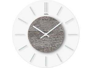 4037445159037 - Wanduhr AMS W9662 Wanduhren Gr H 4 cm grau (anthrazit) Wanduhren