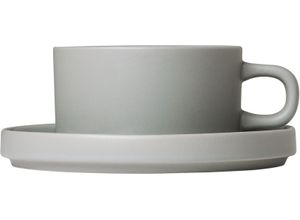 4008832773464 - Tasse BLOMUS PILAR Trinkgefäße Gr Ø 9 cm x 5 cm grau (hellgrau) für Tee 4-teilig