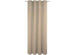 4004567486617 - Vorhang WIRTH Wiessee beige (natur) Gardinen 265cm Ösen 150cm Baumwolle Leinen Modal nach Maß B150cm H265cm