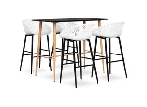 8720286173039 - Bonnevie - 5-tlg Bar-Set Schwarz und Weiß vidaXL238705