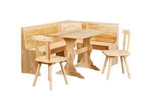 7435110998993 - Holz Landhaus Sitzgruppe Tidor Eckbank natur Küche Esszimmer Küche Essgruppe