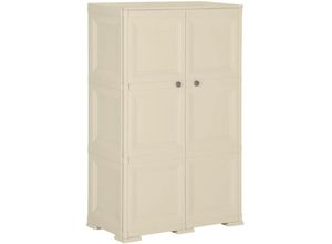 8720286831458 - Bonnevie - Kunststoffschrank 79x43x125 cm Holzdesign Angora-Weiß vidaXL220297