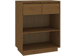 8720286904756 - Bonnevie - Beistellschrank Honigbraun 60x34x75 cm Massivholz Kiefer vidaXL323610