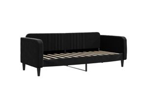 8720845953782 - Bonnevie - TagesbettGästebett Schwarz 80x200 cm Samt vidaXL